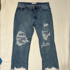 KanCan Distressed Denim Boyfriend Jeans